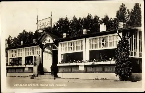 Foto Ak Ostseebad Grömitz in Holstein, Strand-Café Reimers