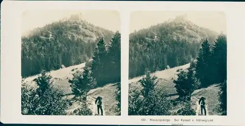 Stereo Foto Sobieszów Hermsdorf Kynast  Jelenia Góra Hirschberg im Riesengebirge