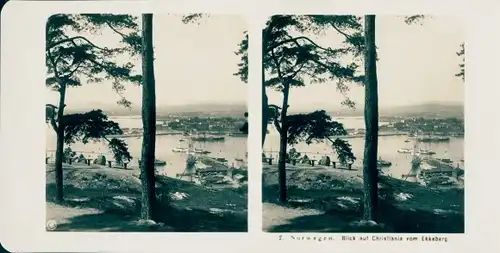 Stereo Foto Christiania Ostlo Norwegen, Panorama