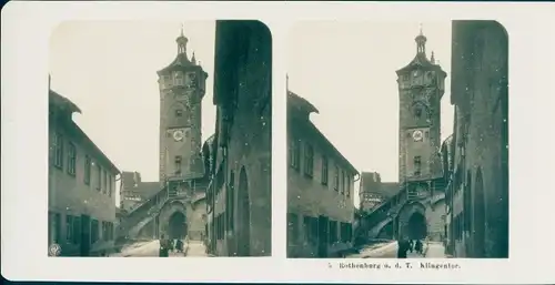 Stereo Foto Rothenburg ob der Tauber Mittelfranken, Klingentor