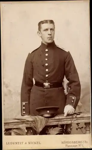 CdV Königsberg in Preußen, Deutscher Soldat in Uniform, Infanterie Regiment 43