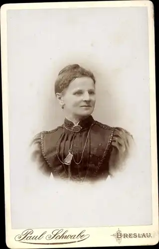CdV Wrocław Breslau Schlesien, Portrait einer Frau