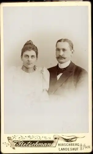 CdV Jelenia Góra Hirschberg Schlesien, Portrait von einem Paar