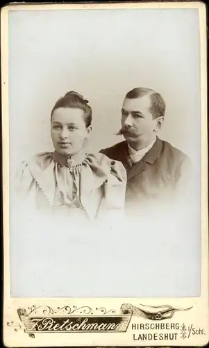 CdV Jelenia Góra Hirschberg Schlesien, Portrait von einem Paar