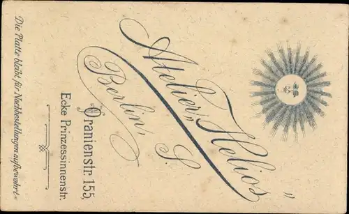 CdV Berlin, Kind mit Puppe, Portrait