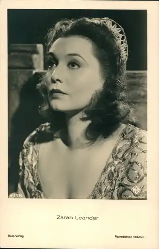Ak Schauspielerin Zarah Leander, Portrait
