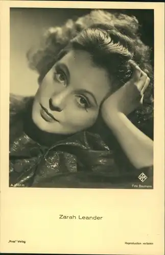 Ak Schauspielerin Zarah Leander, Portrait