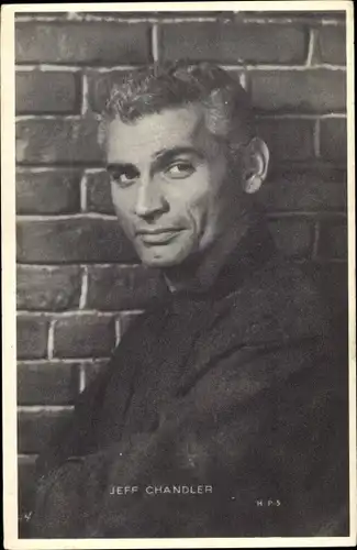 Ak Schauspieler Jeff Chandler, Portrait