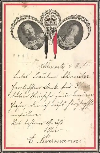 Ak Kaiser Wilhelm II., Kronprinz Wilhelm, Wappen