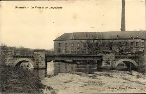 Ak Fismes Marne, La Vesle et la Chapellerie