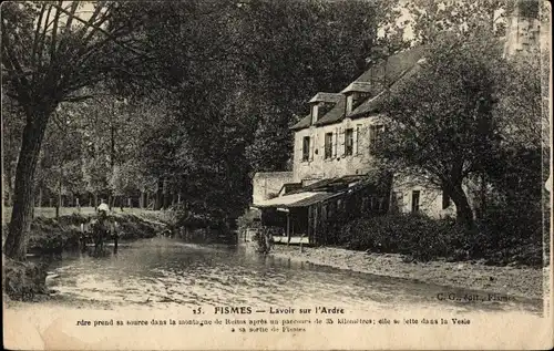 Ak Fismes Marne, Lavoir sur l'Ardre