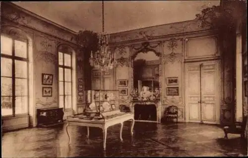 Ak Sceaux Haut de Seine, Chateau Sceaux, Musee de l'Ile de France, Le Grand Salon, Buste de Colbert