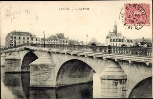 Ak Corbeil Essonne, Le Pont