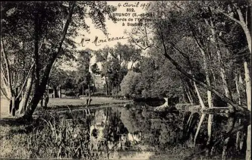 Ak Brunoy Essonne, Bords de l'Yerres a Soulins