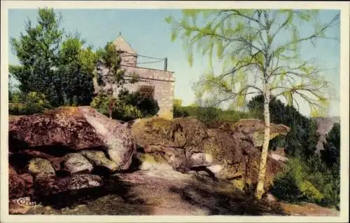 Ak Milly la Forêt Essonne, La Roche Feuilletee