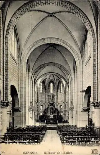 Ak Sannois Val d'Oise, Innenraum der Kirche
