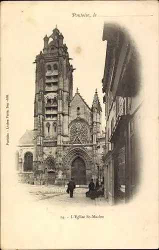 Ak Pontoise Val d'Oise, Kirche St. Maclou
