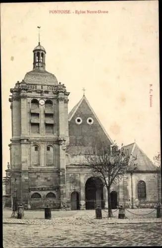 Ak Pontoise Val d'Oise, Kirche Notre Dame