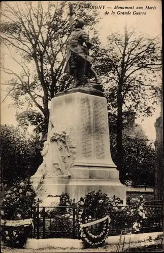 Ak Joigny Yonne, Denkmal für die Gefallenen des Ersten Weltkriegs