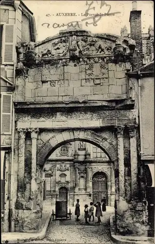 Ak Auxerre Yonne, Portal St. Pierre