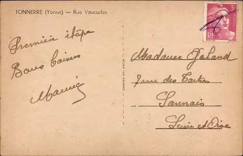 Ak Tonnerre Yonne, Rue Vaucorbe