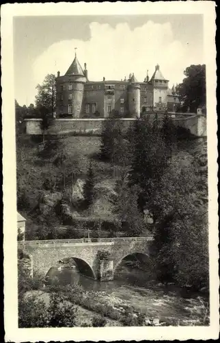 Ak Chastellux sur Cure Yonne, Schloss, Vieux Pont sur la Care