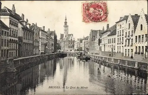 Ak Brügge Brügge Flandern Westflandern, Le Quai du Miroir