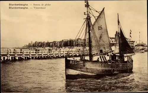 Ak Blankenberghe Blankenberge Westflandern, Fischerboot
