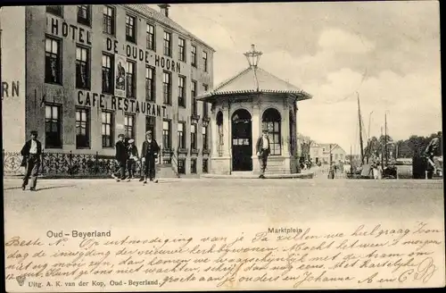 Ak Oud Beijerland Südholland, Marktplein