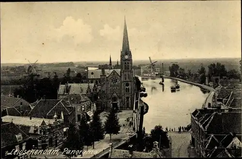 Ak Leidschendam Südholland, Panorama, Kirche