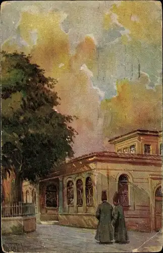 Künstler Ak Konstantinopel Istanbul Türkei, Mosquee des derviches dansant à Péra