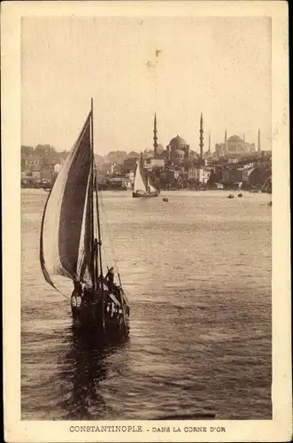 Ak Konstantinopel Istanbul Türkei, Dans la Corne d'Or