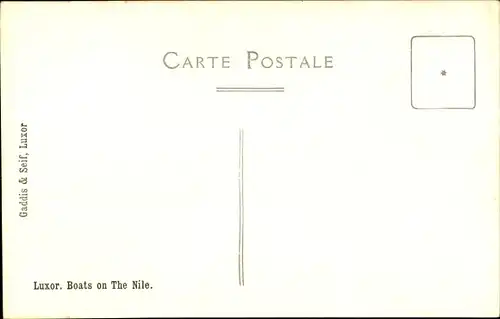 Ak Luxor Ägypten, Boote auf dem Nil