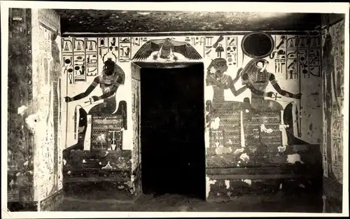 Ak Theben Ägypten, Grab der Königin Nefert-Ari