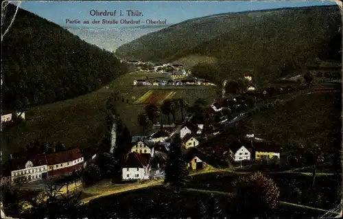Ak Ohrdruf in Thüringen, Straße Ohrdruf-Oberhof