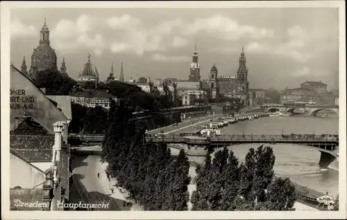 Foto Ak Dresden Altstadt, Hauptansicht