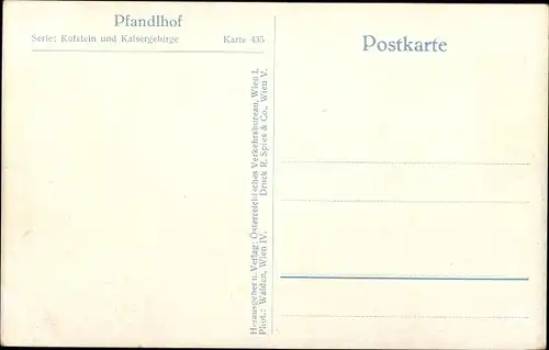 Ak Pfandlhof bei Kufstein in Tirol, Pfandlhof, Gebirge