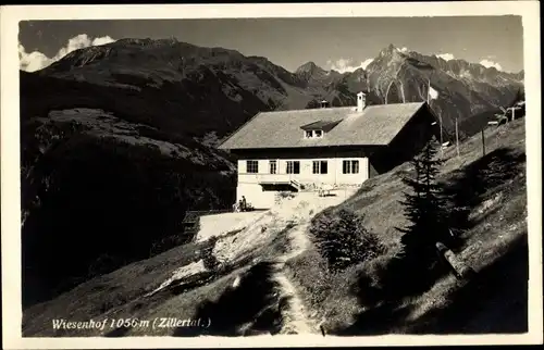 Ak Mayrhofen im Zillertal Tirol, Alpengasthof Wiesenhof