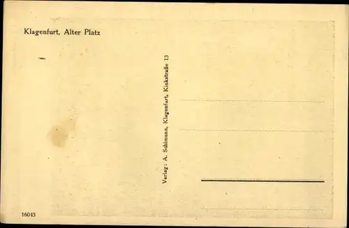 Ak Klagenfurt am Wörthersee Kärnten, Alter Platz