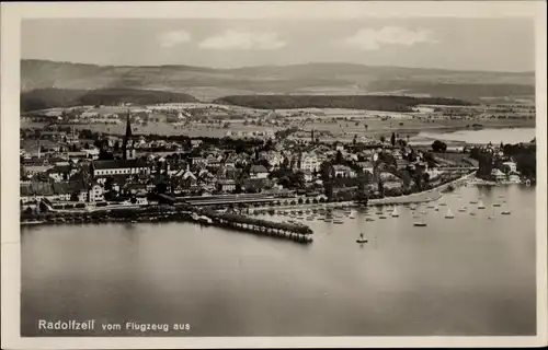 Ak Radolfzell am Bodensee, Panorama, Fliegeraufnahme