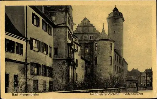 Ak Bad Mergentheim in Tauberfranken, Hochmeister-Schloss, Seitenansicht