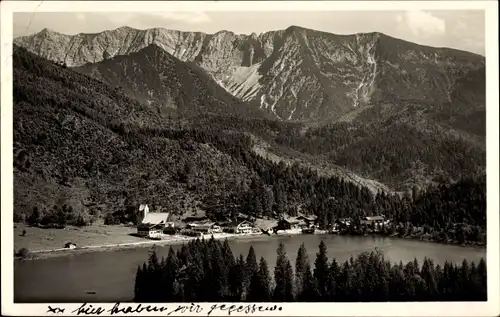 Ak Spitzingsee Schliersee in Oberbayern, Sonnwendjoch, St. Bernhard, Wurzhütte