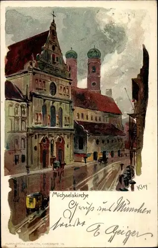 Künstler Ak Kley, Heinrich, München, Michaelskirche