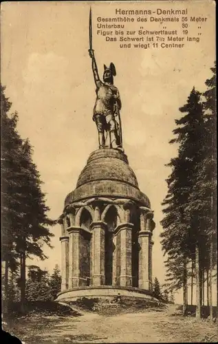 Ak Detmold am Teutoburger Wald, Hermannsdenkmal