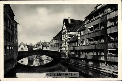 Ak Nürnberg in Mittelfranken, Fleischbrücke