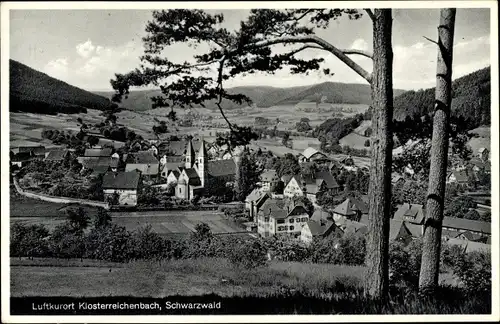 Ak Klosterreichenbach Baiersbronn Schwarzwald, Ort mit Umgebung, Kirche