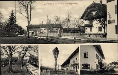 Ak Dürnbach Gmund am Tegernsee Oberbayern, Teilansichten, Bildstock