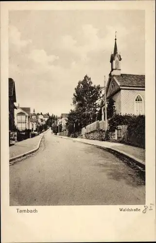 Ak Tambach Dietharz in Thüringen, Waldstraße, Kapelle