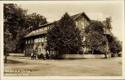 Ak Müden an der Örtze Faßberg Lüneburger Heide, Gasthaus zur Post