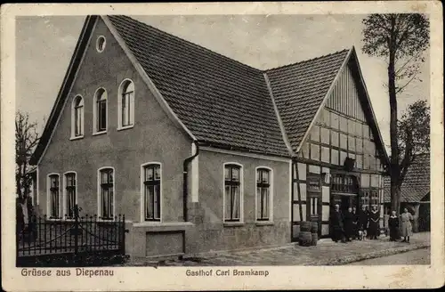 Ak Diepenau Niedersachsen, Gasthof Carl Bramkamp